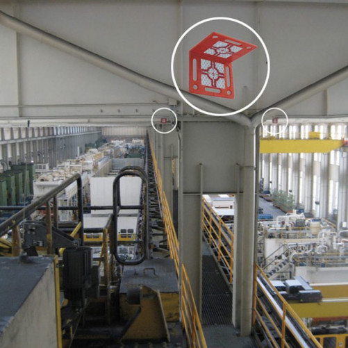 Plaquette angulaire RS90 rouge TOPOCENTER