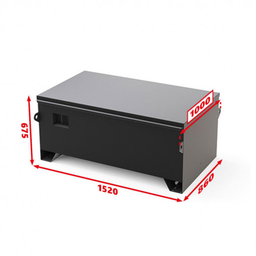 Coffre de chantier avec couvercle plat