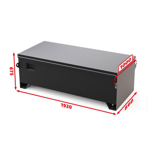 Coffre de chantier avec couvercle plat